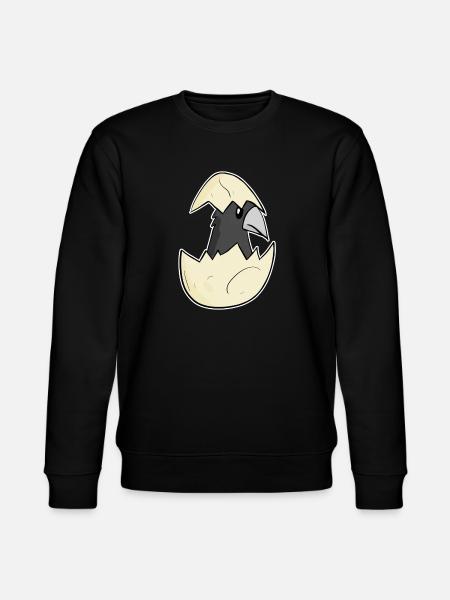 Crow Baby Egg - Stanley/Stella CHANGER Unisex Organic Sweatshirt - black
