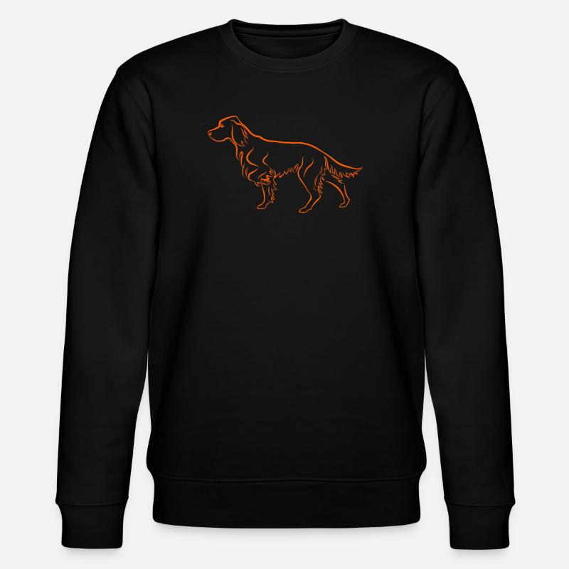 Setter vorstehend in orange - Stanley/Stella Unisex Bio-Sweatshirt CHANGER  - Schwarz