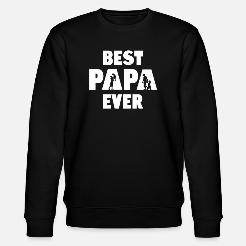 Bester Papa aller Zeiten - Stanley/Stella Unisex Bio-Sweatshirt CHANGER  - Schwarz