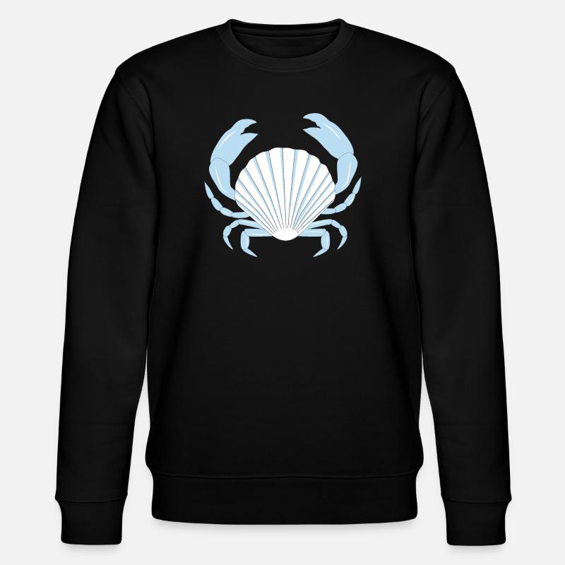 Blaue Krabbe - Stanley/Stella Unisex Bio-Sweatshirt CHANGER  - Schwarz