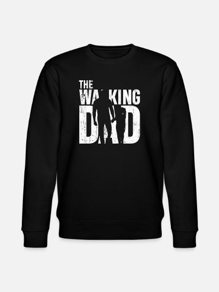 Walking With Dad Silhouette - Stanley/Stella Unisex Bio-Sweatshirt CHANGER - Schwarz