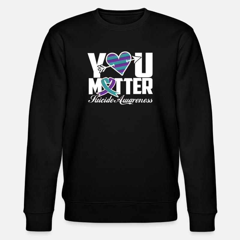 Suicide Awareness You Matter - Stanley/Stella Unisex Bio-Sweatshirt CHANGER - Schwarz