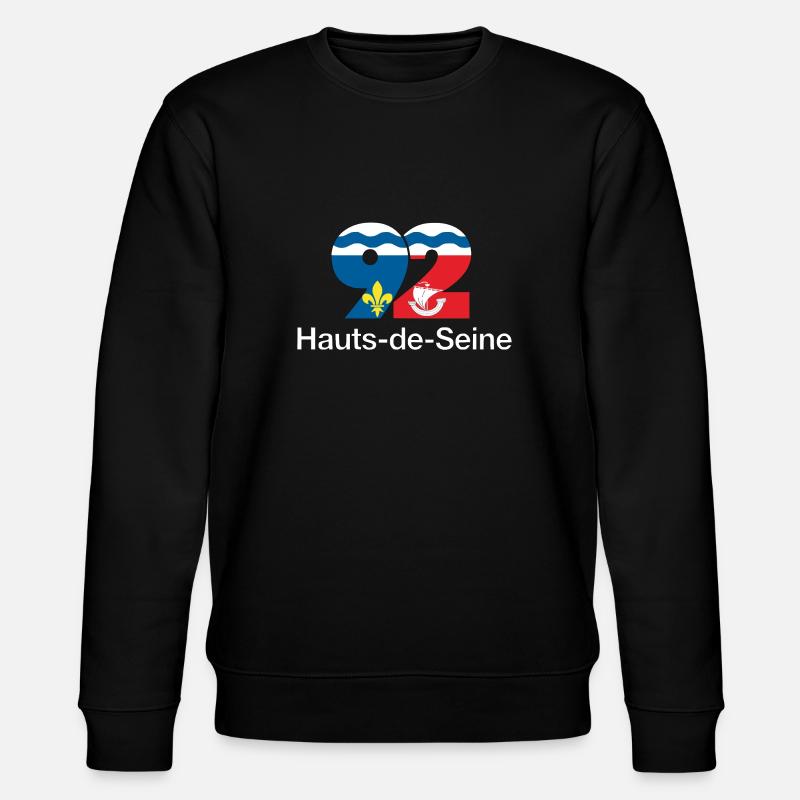 Hauts de seine - Stanley/Stella Unisex Bio-Sweatshirt CHANGER  - Schwarz