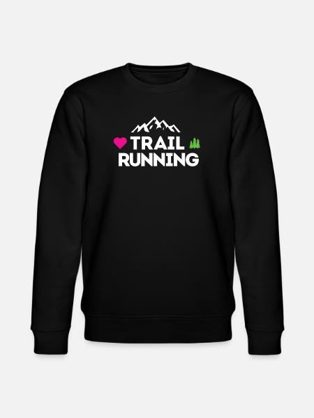 I Love Trail Running - Stanley/Stella CHANGER Unisex Organic Sweatshirt - black