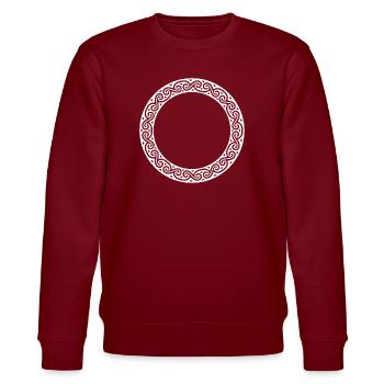 Celtic Knot - Stanley/Stella Unisex Bio-Sweatshirt CHANGER  - Burgunderrot - Vorne - Nik (191cm) & Marisol (170cm)