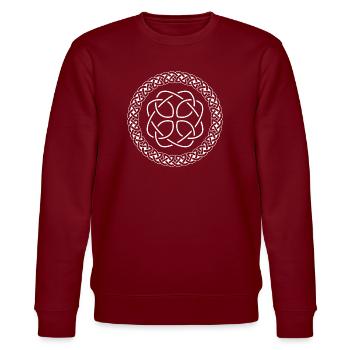 Celtic Knot - Stanley/Stella Unisex Bio-Sweatshirt CHANGER  - Burgunderrot - Vorne - Nik (191cm) & Marisol (170cm)