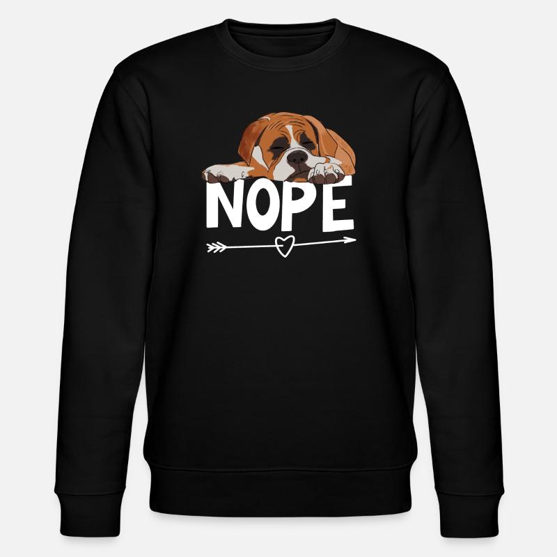 Boxer Hund Nope - Stanley/Stella Unisex Bio-Sweatshirt CHANGER - Schwarz