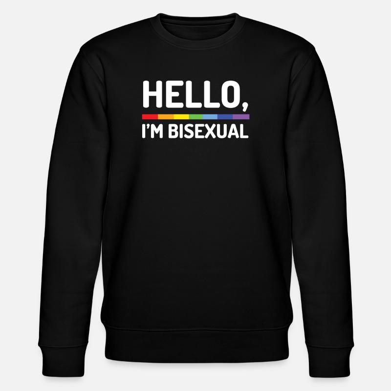 Bonjour, je suis bisexuel - Sweat bio CHANGER Stanley/Stella Unisexe - noir