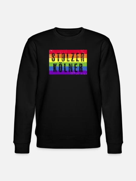 Stolzer Kölner - Regenbogenfahne - Stanley/Stella Unisex Bio-Sweatshirt CHANGER - Schwarz