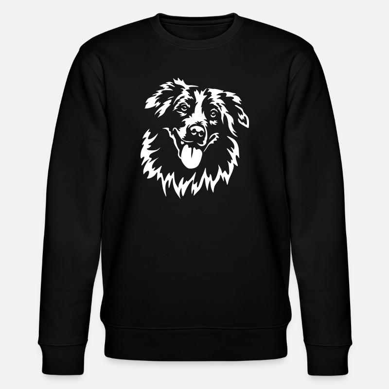 Australian Shepherd Head "Black Edition" - Stanley/Stella CHANGER Unisex Organic Sweatshirt - black