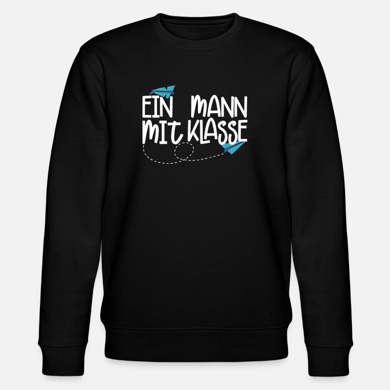 Ein Mann mit Klasse - (weiß) - Stanley/Stella Unisex Bio-Sweatshirt CHANGER  - Schwarz