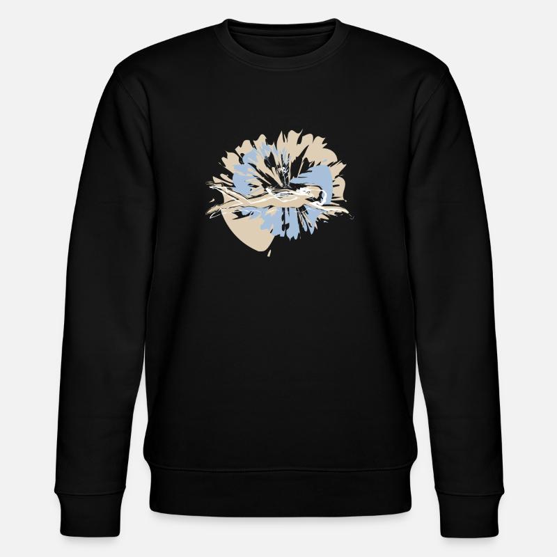 Valentine's Day Swimmer - Stanley/Stella CHANGER Unisex Organic Sweatshirt - black
