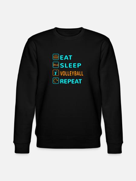 Eat. Sleep. Volleyball. Repeat Design - Stanley/Stella CHANGER Unisex Organic Sweatshirt - black
