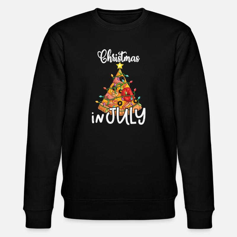 Pizza Noël en juillet - Sweat bio CHANGER Stanley/Stella Unisexe - noir