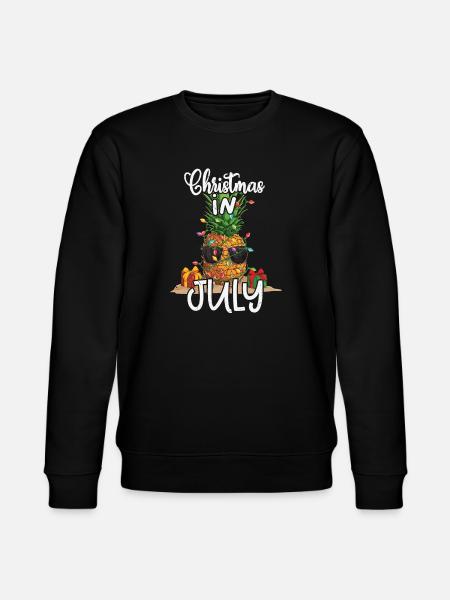 Pineapple Christmas In July Tropical - Stanley/Stella CHANGER Unisex Organic Sweatshirt - black