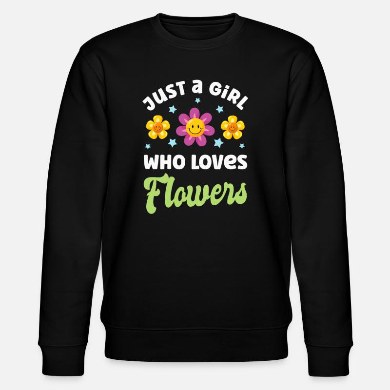 Blume Blumen - Stanley/Stella Unisex Bio-Sweatshirt CHANGER - Schwarz