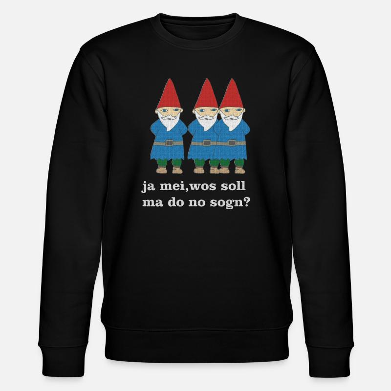 gartenzwerge bayerisch - Stanley/Stella Unisex Bio-Sweatshirt CHANGER  - Schwarz