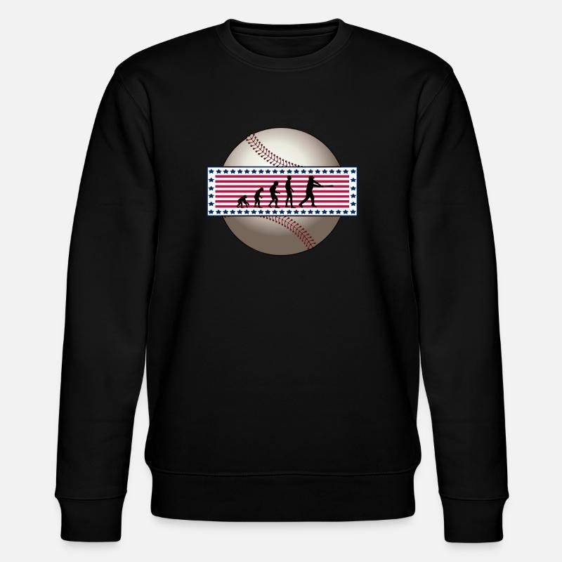 EVOLUTION BASEBALL SPORT USA GESCHENK - Stanley/Stella Unisex Bio-Sweatshirt CHANGER  - Schwarz