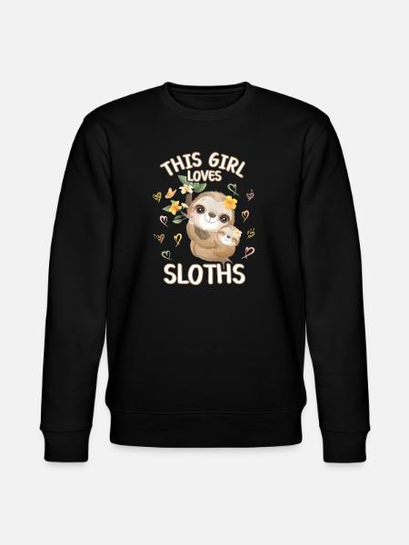 Dieses Maedchen Liebt Faultiere - Stanley/Stella Unisex Bio-Sweatshirt CHANGER  - Schwarz
