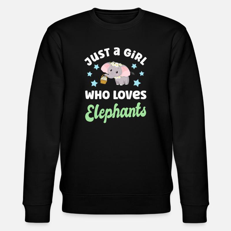 Elephant Elephants - Stanley/Stella CHANGER Unisex Organic Sweatshirt - black