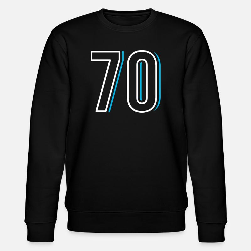 Nummer 70 - Siebzig - Stanley/Stella Unisex Bio-Sweatshirt CHANGER - Schwarz