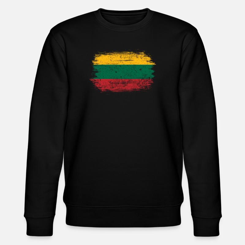 Lebendiger Pan-Flag-Pinselstrich - Stanley/Stella Unisex Bio-Sweatshirt CHANGER - Schwarz