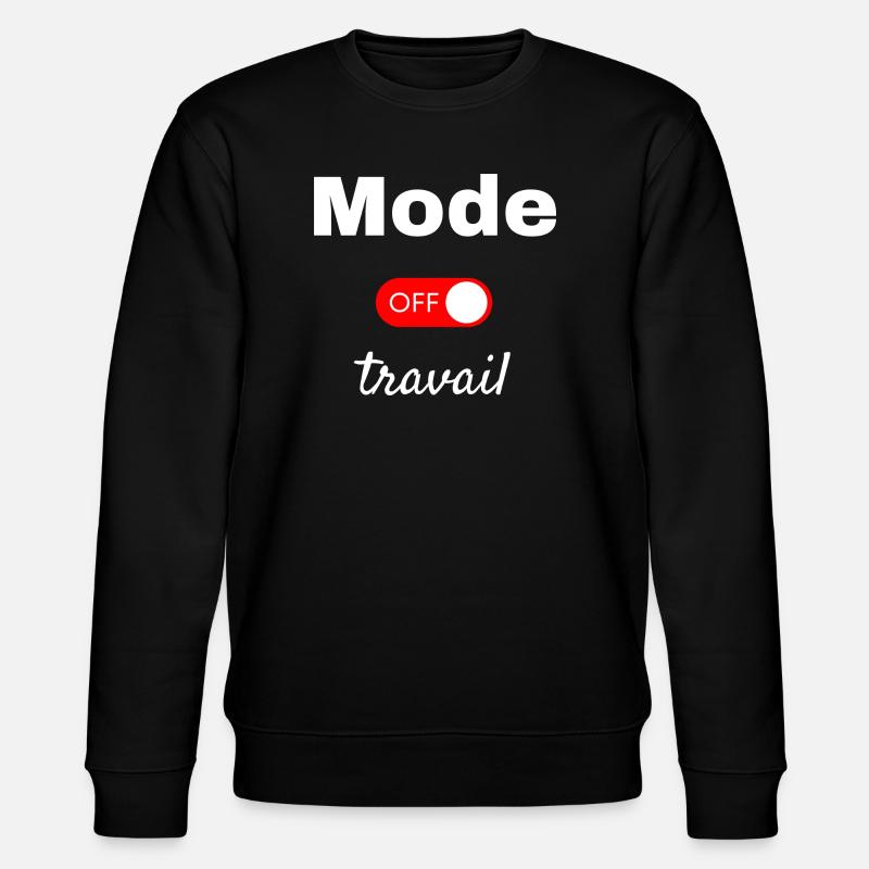 Off work mode - Stanley/Stella CHANGER Unisex Organic Sweatshirt - black