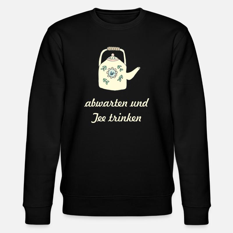 teetrinken - Stanley/Stella Unisex Bio-Sweatshirt CHANGER  - Schwarz