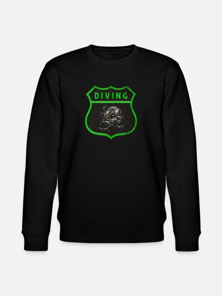 Diving Crest design - Stanley/Stella CHANGER Unisex Organic Sweatshirt - black