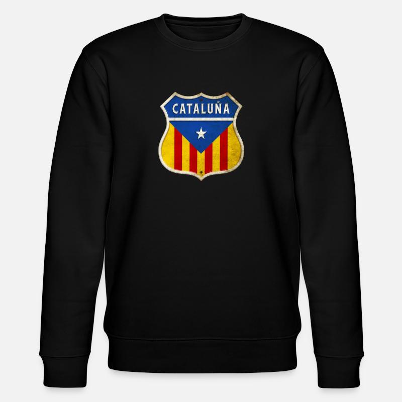 Katalonien Wappen Design - Stanley/Stella Unisex Bio-Sweatshirt CHANGER  - Schwarz