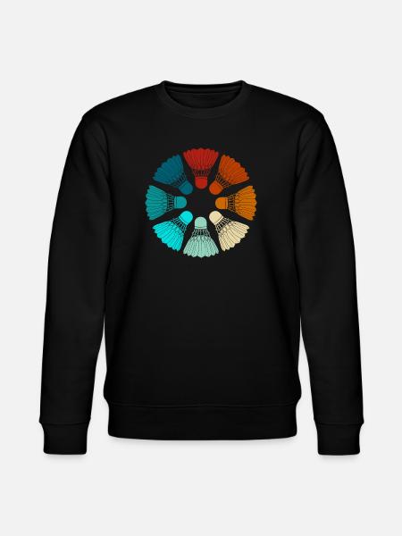Badminton - Federbälle bunt - Stanley/Stella Unisex Bio-Sweatshirt CHANGER  - Schwarz