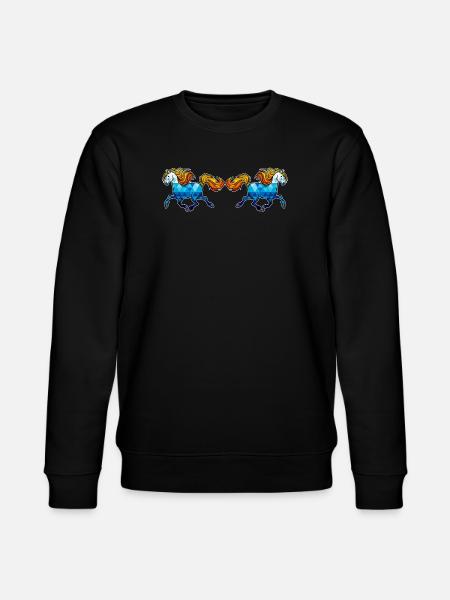 Icelandic Horses Horses Gallop Horse love Horse fan - Stanley/Stella CHANGER Unisex Organic Sweatshirt - black