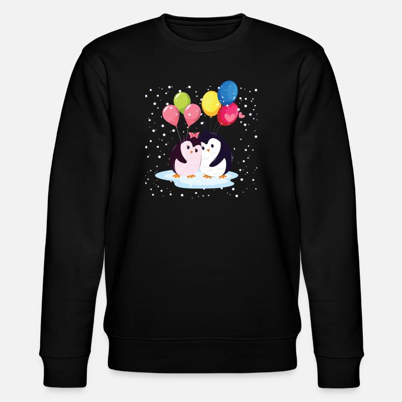 Pingouins avec ballons - Sweat bio CHANGER Stanley/Stella Unisexe - noir