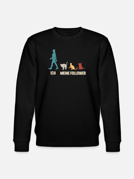 Ich Meine Follower Katzen - Stanley/Stella Unisex Bio-Sweatshirt CHANGER - Schwarz