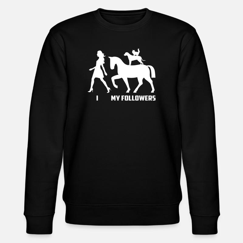 Pferd Follower - Stanley/Stella Unisex Bio-Sweatshirt CHANGER  - Schwarz