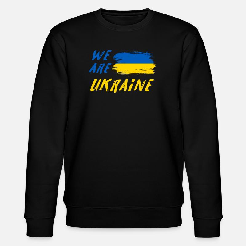 Wir sind Ukraine - Stanley/Stella Unisex Bio-Sweatshirt CHANGER  - Schwarz