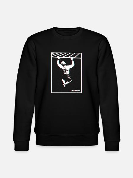 Calisthenics Pull-Up Glitch Design - Stanley/Stella CHANGER Unisex Organic Sweatshirt - black