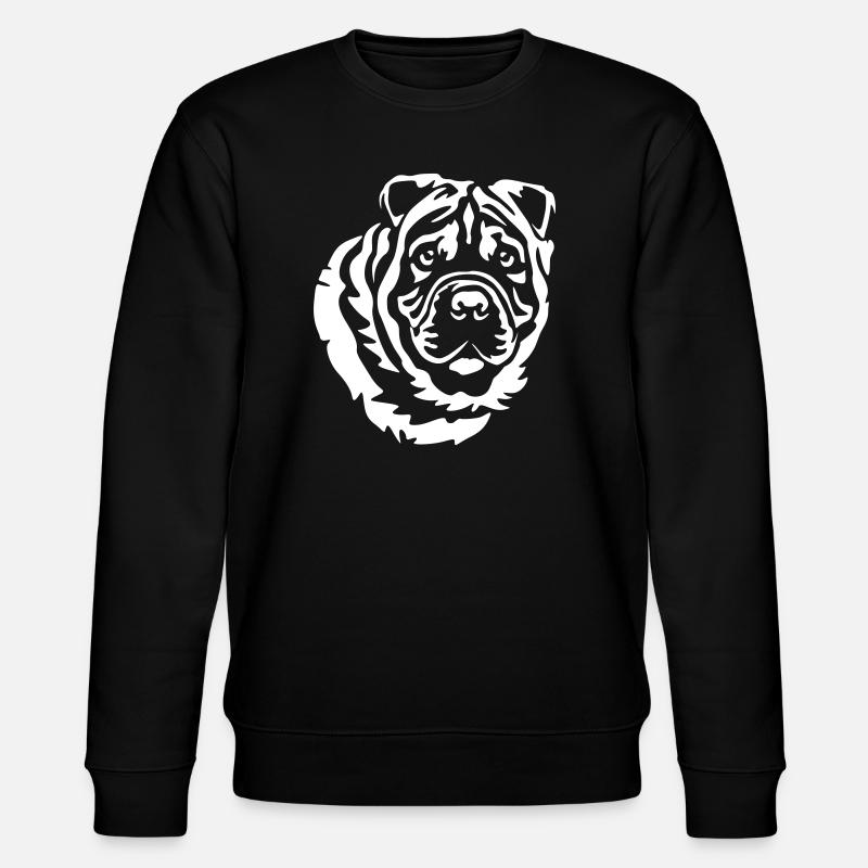 Shar-Pei Kopf "Black Edition" - Stanley/Stella Unisex Bio-Sweatshirt CHANGER  - Schwarz