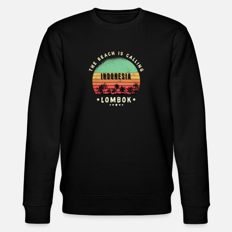 Lombok Indonesien Strand Design - Stanley/Stella Unisex Bio-Sweatshirt CHANGER  - Schwarz