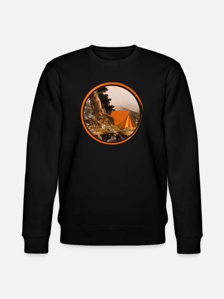 nostalgic tent - camping in nature - Stanley/Stella CHANGER Unisex Organic Sweatshirt - black