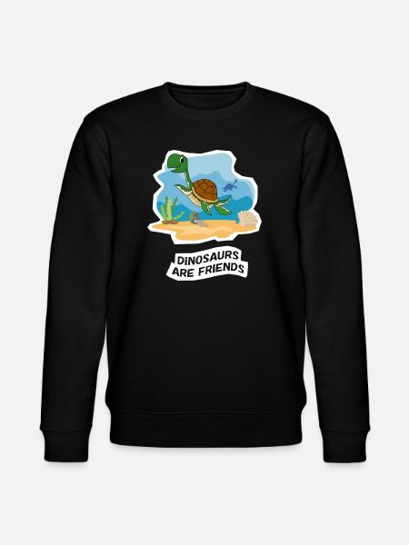Dinosaurs are Friends - Stanley/Stella CHANGER Unisex Organic Sweatshirt - black