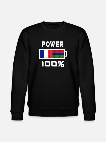 The Gambia and France feed - Stanley/Stella CHANGER Unisex Organic Sweatshirt - black