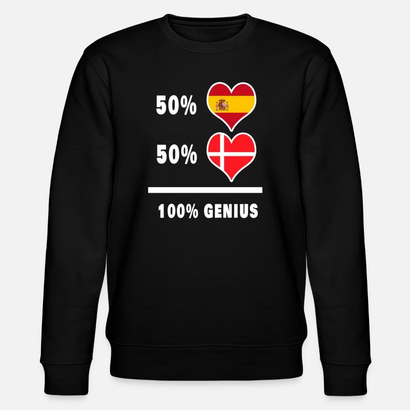 Dänemark und Spanien genial / Geschenk - Stanley/Stella Unisex Bio-Sweatshirt CHANGER  - Schwarz