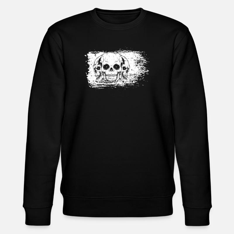 Bleached Frame Skulls - Stanley/Stella CHANGER Unisex Organic Sweatshirt - black