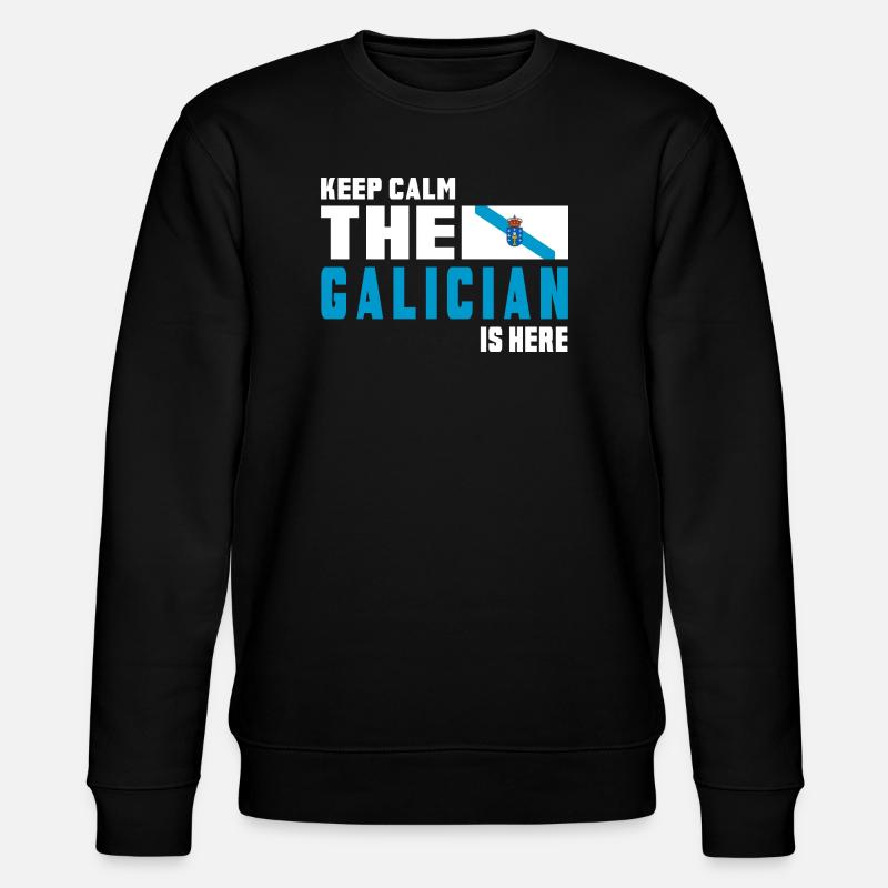 Keep calm Galicien Flaggen Design - Stanley/Stella Unisex Bio-Sweatshirt CHANGER  - Schwarz