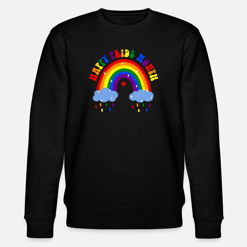 Happy Pride Month LGBT Regenbogen - Stanley/Stella Unisex Bio-Sweatshirt CHANGER  - Schwarz