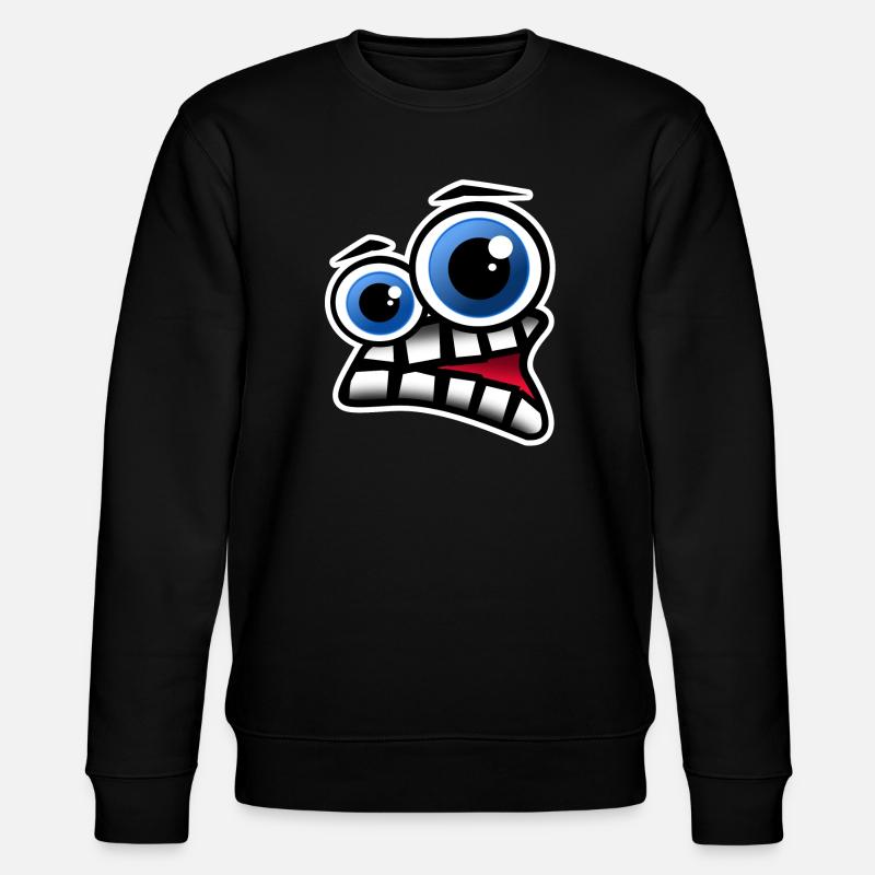 Face Comic - Stanley/Stella CHANGER Unisex Organic Sweatshirt - black