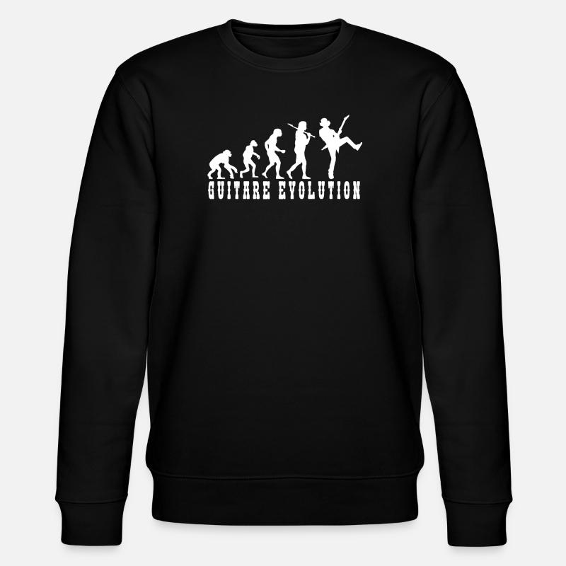 Evolution of Guitar Culture - Stanley/Stella CHANGER Unisex Organic Sweatshirt - black