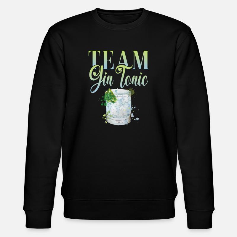 Team Gin Cocktail für Barkeeper - Stanley/Stella Unisex Bio-Sweatshirt CHANGER  - Schwarz