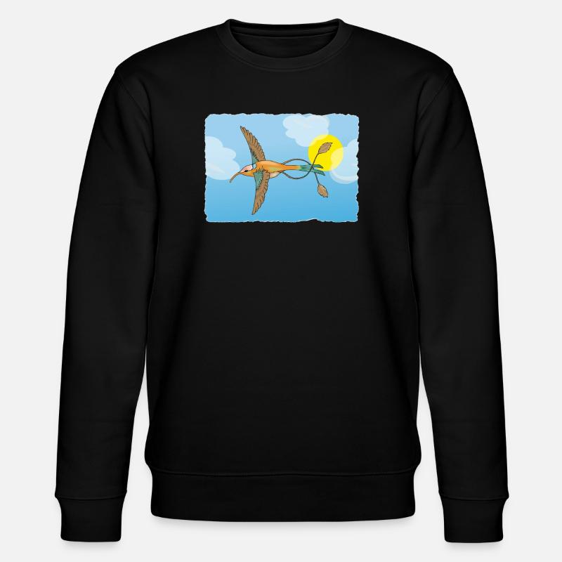 Der Kolibri - Stanley/Stella Unisex Bio-Sweatshirt CHANGER  - Schwarz